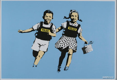 Jack and Jill (Police Kids) – Banksy – Pop Art Painting by Banksy