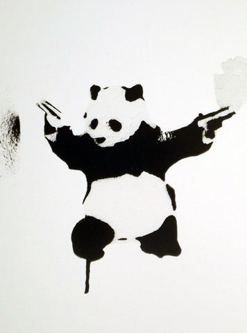 Panda with Guns – Banksy – Pop Art Painting - Posters by Banksy