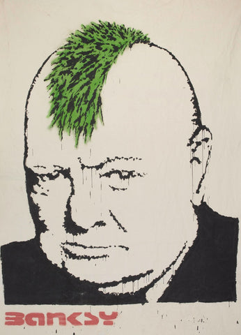 Turf War Series (Green Hair) – Banksy – Pop Art Painting by Banksy