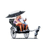 Rickshaw Kid - Banksy - Canvas Prints