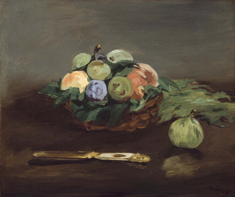 Basket of Fruit - Framed Prints by Édouard Manet