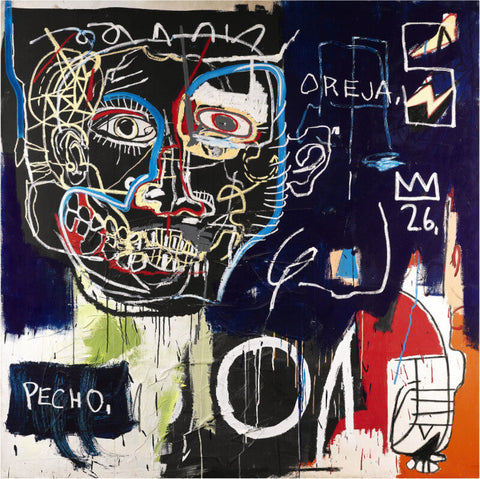 Pecho/Oreja (1983) – Jean-Michel Basquiat - Neo Expressionist Painting by Jean-Michel Basquiat