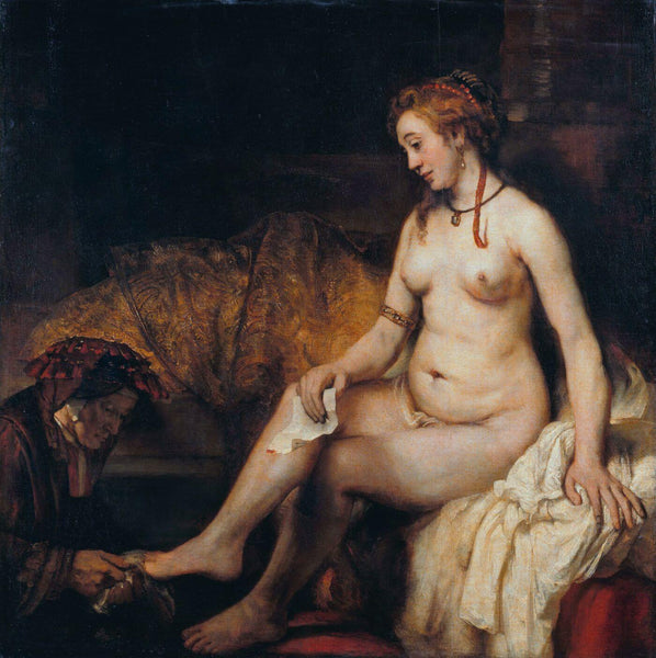 Bathsheba at Her Bath - Rembrandt van Rijn - Canvas Prints