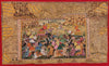 Battle Of Haldighati Between Maharana Pratap And Mughals - Rajput Miniature Painting -  Vintage Indian Miniature Art Painting - Posters