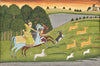 Baz Bahadur And Rupmati Out Hunting - C.1750 -  Vintage Indian Miniature Art Painting - Art Prints