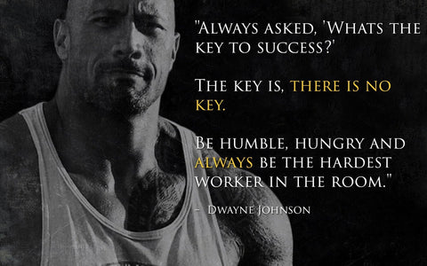 Be The Hardest Worker In The Room - Dwayne (The Rock) Johnson - Framed Prints