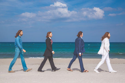 The Beatles - Walking On A Beach - Posters by Ralph