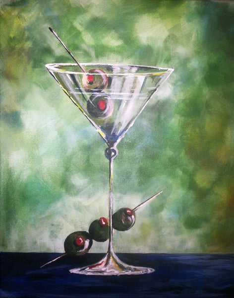 Martini & Olives - Canvas Prints