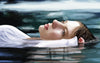 Beautiful Young Girl Laying In Water - Canvas Prints