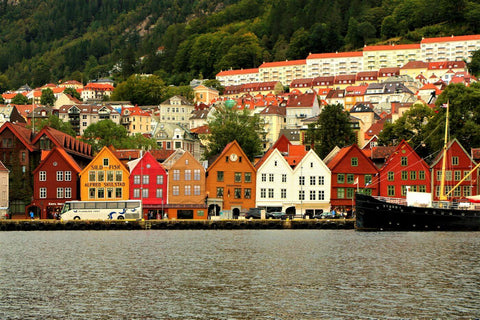 Beautiful Bergen (Bryggen) Norway by Tallenge Store