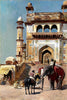 Before the Great Mosque Mathura - Edwin Lord Weeks - Vintage Indian Painting - Posters