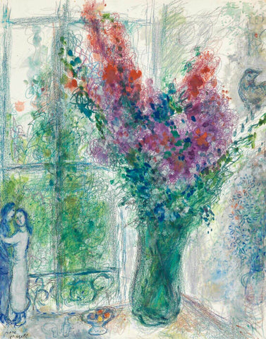 Bellflowers (Les Campanules)  - Marc Chagall Floral Painting - Posters