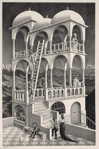 Belvedere - M C Escher - Large Art Prints