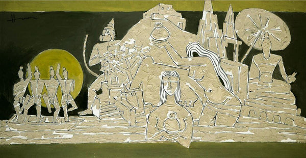 Benaras - Maqbool Fida Husain – Painting - Canvas Prints