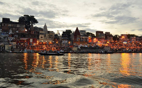 Benaras At Night - The Holy City of Varanasi - Posters by Shriyay