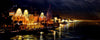 Benaras Ghats At Night - The Sacred City of Varanasi Painting - Canvas Prints