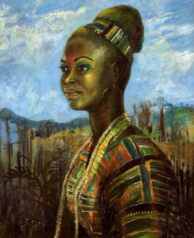 Benedict Enwonwu - Portrait Of Marianne - Canvas Prints