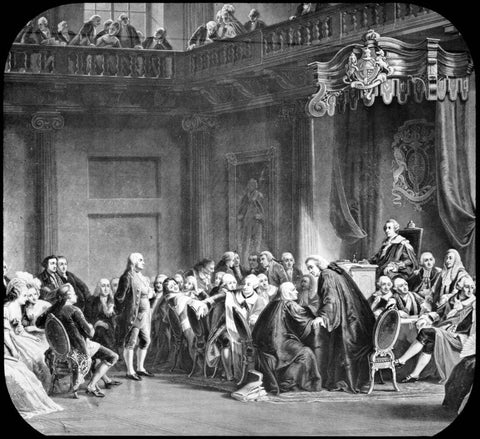 Benjamin Franklin At The Court Of St James - Legal Office Art - Framed Prints by Office Art
