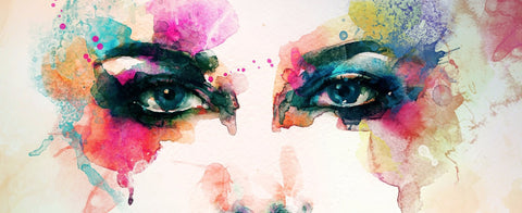 Abstract Woman Face  - Art Prints