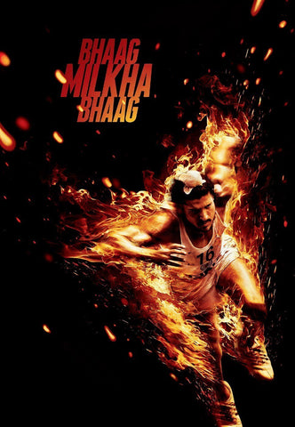 Bhaag Milkha Bhaag - Farhan Akhtar - Bollywood Cult Classic Hindi Movie Poster - Framed Prints by Tallenge Store
