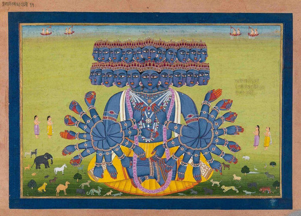 Bhagavata Purana - Jaipur - C1830 -  Vintage Indian Miniature Art Painting - Canvas Prints