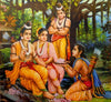 Bharat Comes To Forest And Takes Lord Rama Sandals - Ramayan - Vintage Indian Art - Framed Prints