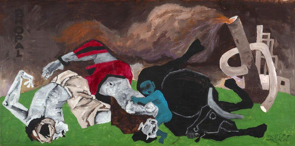 Bhopal - M F Husain - Painting - Life Size Posters