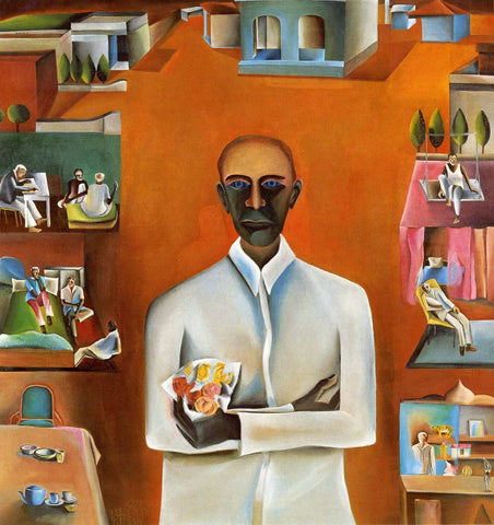 Man With Bouquet Of Plastic Flowers - Posters