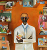 Man With Bouquet Of Plastic Flowers - Posters