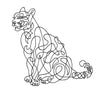 Big Cat - Minimalist Line Art Painting - Framed Prints