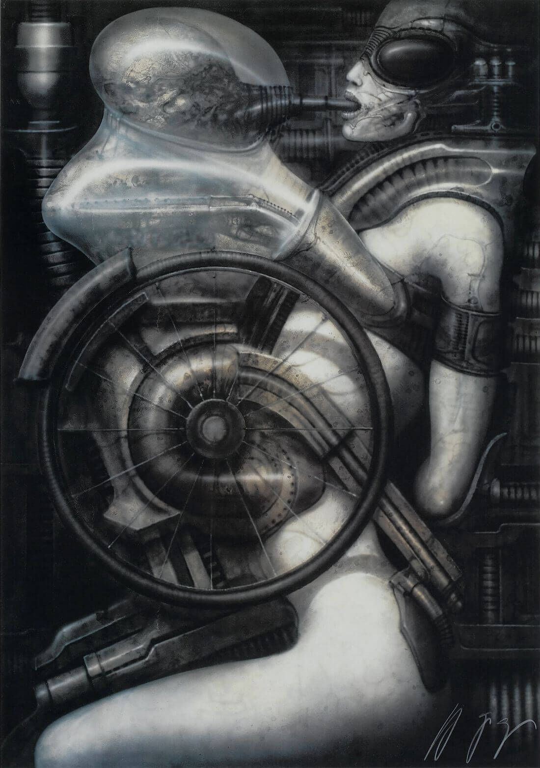 H. R. Gigers Biomechanics　H.R. ギーガー Biomechanoid - H R Giger - Sci Fi Poster by H R Giger Artworks