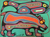 Bird Bear And Fish - Norval Morrisseau - Contemporary Indigenous Art Painting - Large Art Prints
