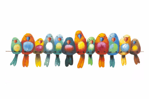 Birds On A Wire - Art Prints