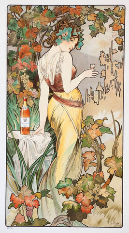 Bisquit Cognac - Advertisement Poster - Alphonse Mucha - Art Nouveau Print by Alphonse Mucha