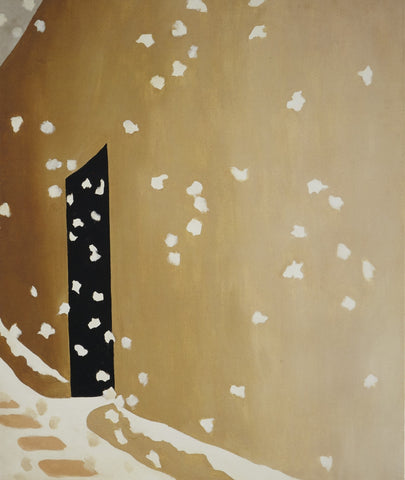 Black Door With Snow - Posters by Georgia OKeeffe