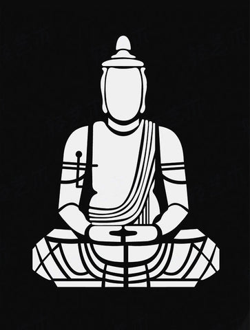 Black And White Buddha Art - Framed Prints by Sina Irani