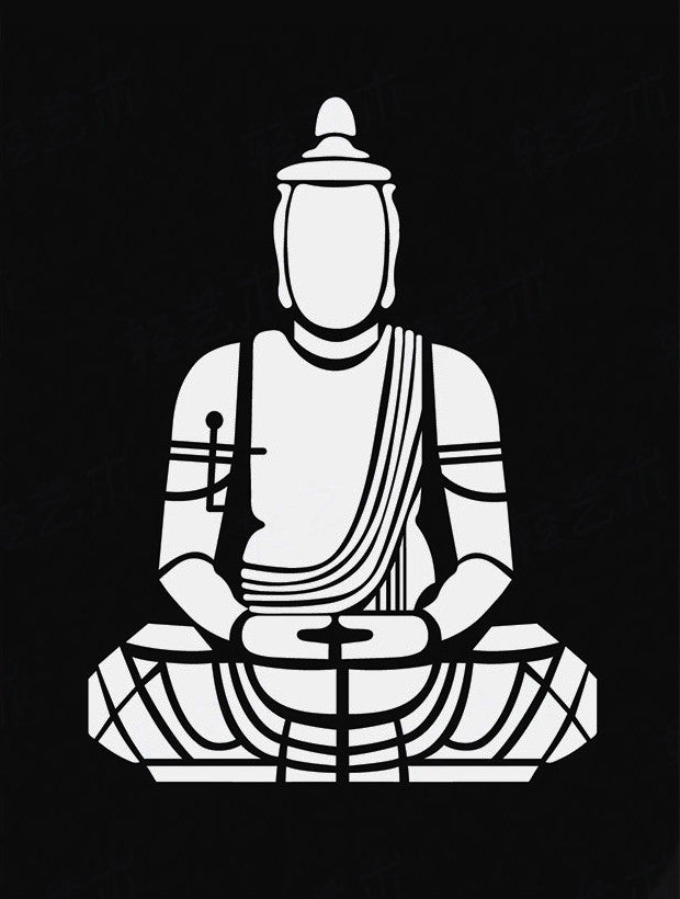 Buddha painting deals black and white