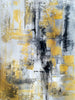 Black White And Yellow - Contemporary Abstract Art - Canvas Prints