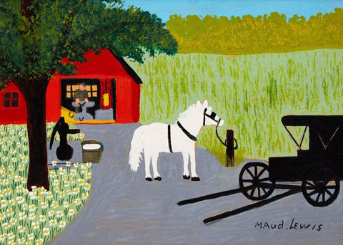 Blacksmith Shop - Maud Lewis - Folk Art Painting by Maud Lewis