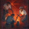 Blacksmiths In The Atlas (Forgerons dans l'Atlas) - Louis Toffoli - Contemporary Art Painting - Framed Prints