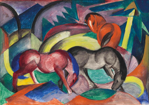 Blue Horses II - Posters by Franz Marc
