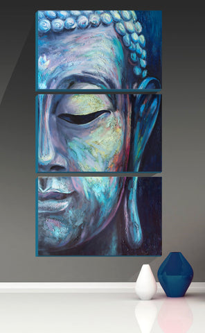 Divine Blue Buddha - Art Panels (16 x 30 inches) Final Size