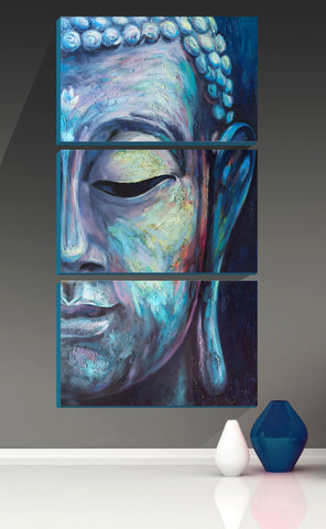 Divine Blue Buddha - Art Panels (16 x 30 inches) Final Size by Sina Irani