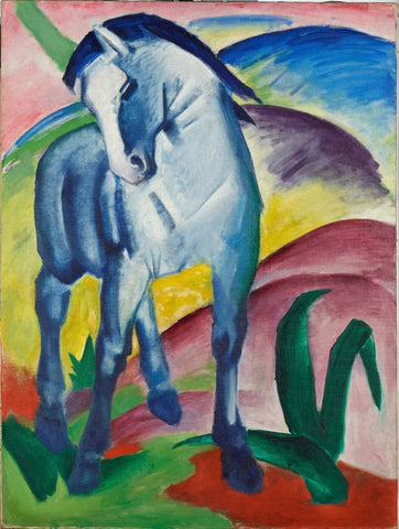 Blue Horse - Canvas Prints by Franz Marc