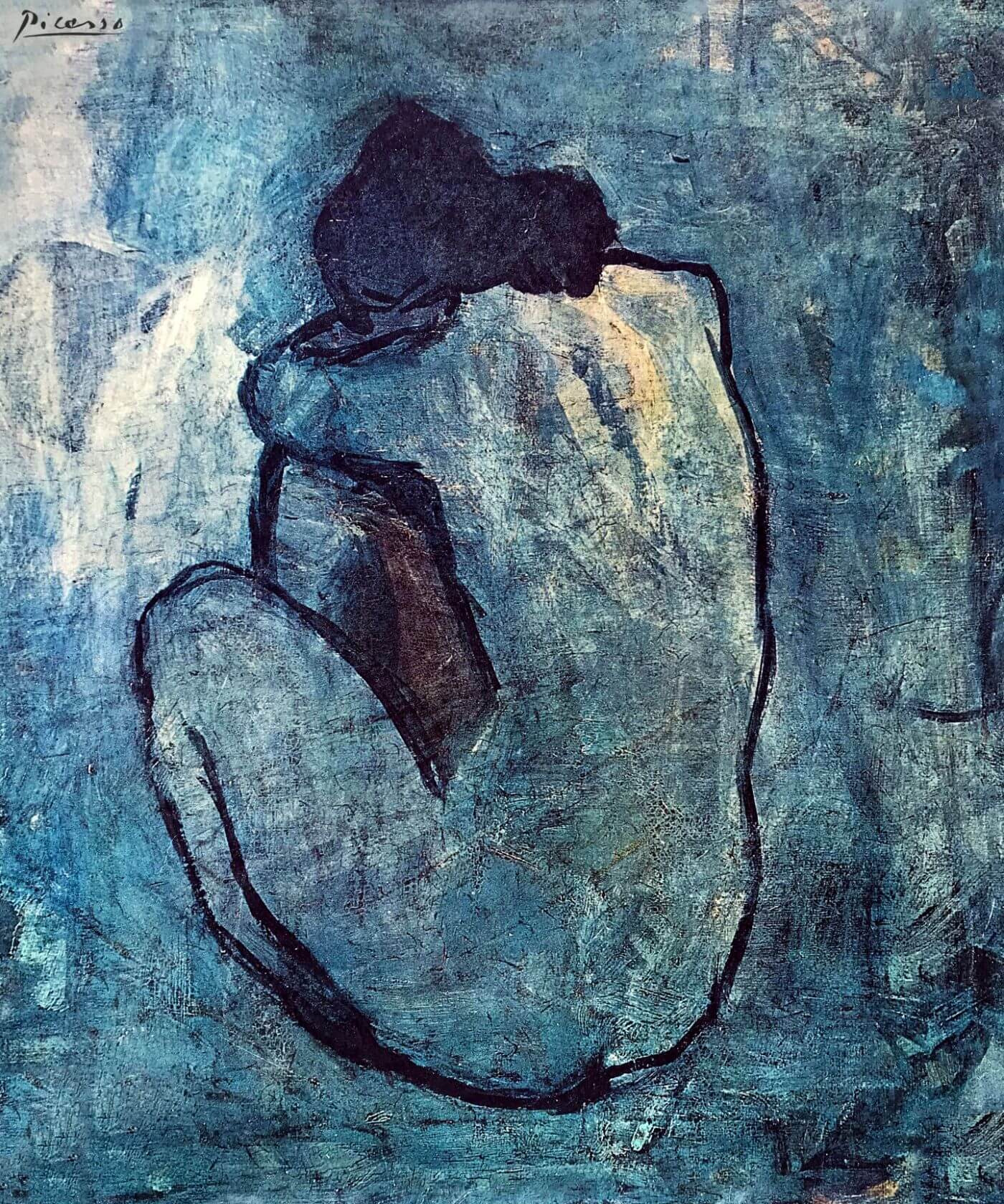 Blue Nude (Femme nue) - Pablo Picasso 1902 - Large Art Prints by