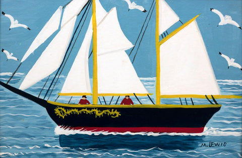 Bluenose Schooner - Maud Lewis - Nova Scotia Folk Art Painting - Art Prints