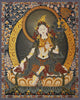 Bodhisattva Tara (Rabzhima - The Peaceful) - Bhutanese Style Buddhist Thangka - Framed Prints