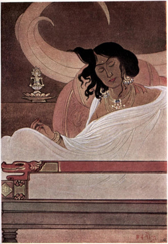 Bodhisatvas Tusks - Canvas Prints by Abanindra Nath Tagore