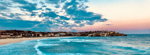 Bondi Beach Panorama - Australia Photo and Painting Collection - Canvas Prints by Tallenge