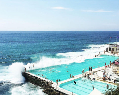 Bondi Beach Pool Sydney - Australia Photo and Painting Collection - Art Prints by Tallenge